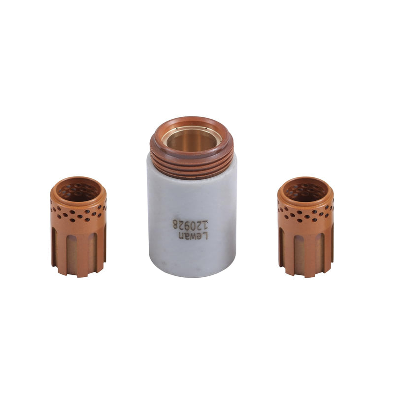 Lewan 2Pcs 120925 Swirl Ring & 1Pc 120928 Retaining Cap fit PMX 1000 1250 1650 RT60 RT80 80A Plasma Cutting Consumable 120925-120928