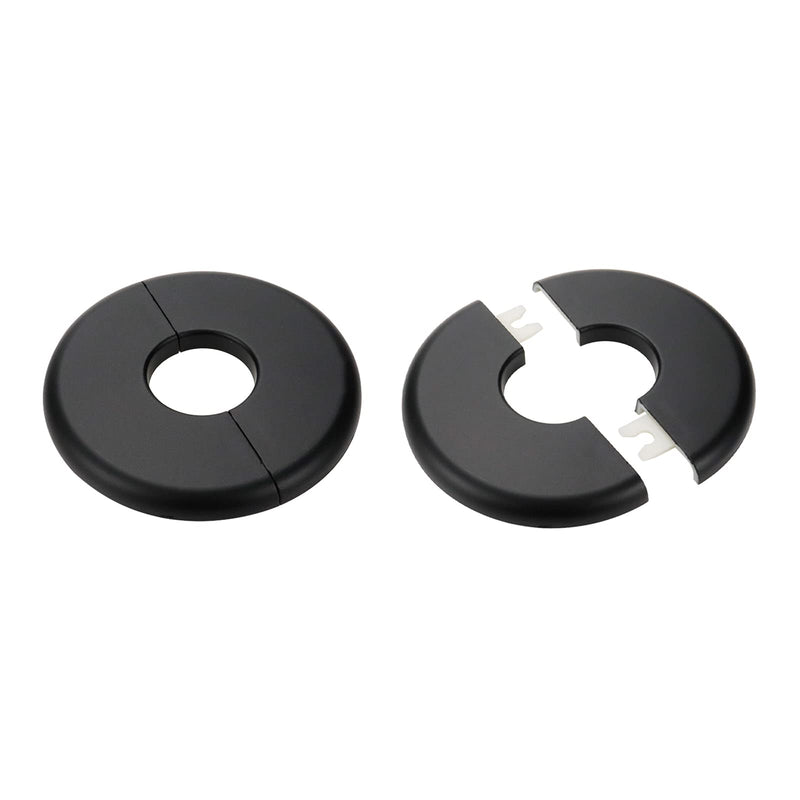 2 Pcs Wall Split Flange, ABS Round Self-Adhesive Escutcheon Plate Buckles Design for 1"/26mm Diameter Pipe 2 Round 1"/26mm