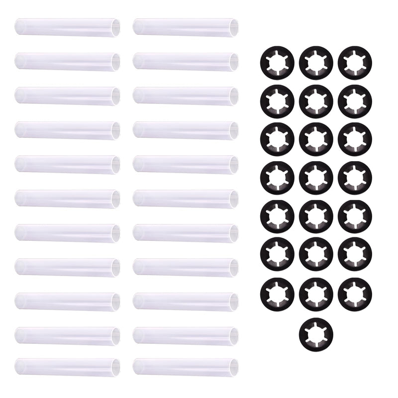 22Pcs Garage Door Hinge Quiet Roller Sleeves Roller Shaft gaskets Compatible with New Rollers or Rollers with Clean Stems (ID-11mm；OD-11.90mm；L-80mm)