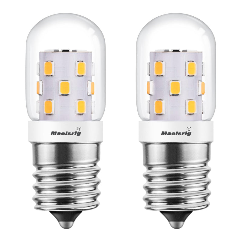 LED Microwave Light Bulbs Under Hood 40W Equivalent, E17 LED Bulb Dimmable for Range Hood, 3W 380 Lumens, LED Appliance Light Bulb Over Stove, Warm White 3000K, 2 Pack 2 Count (Pack of 1)