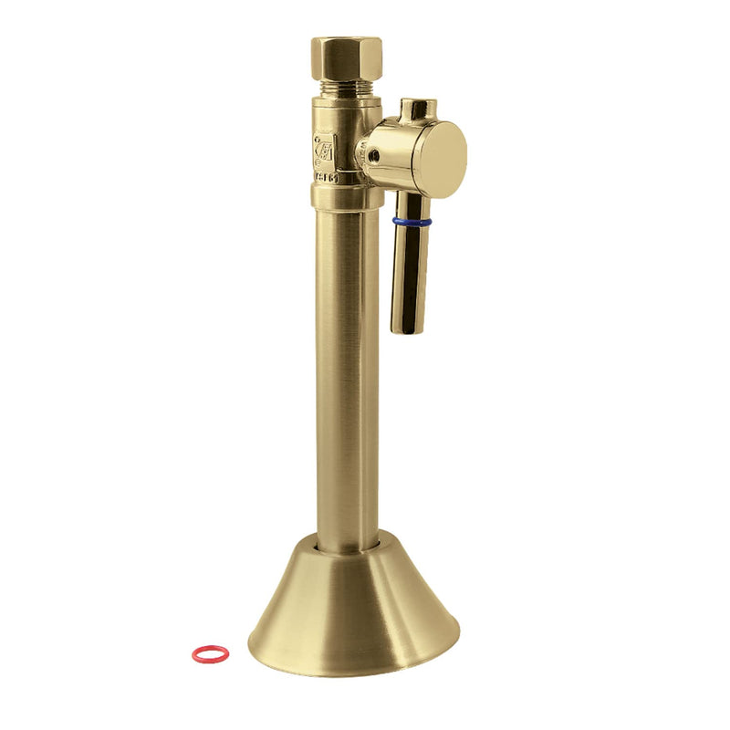 Kingston CC83257DL O.D. Comp Straight Shut-Off Valve, Brushed Brass 7-3/8" (L) x 2-3/8" (W) x 2-3/8" (H)