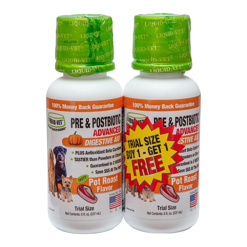 Pre & PostBiotic Support for Dogs – Digestive Upset, Stool Quality & Sensitive Stomach Support – Easy Liquid Formula for Picky Eaters Pot Roast 8 oz