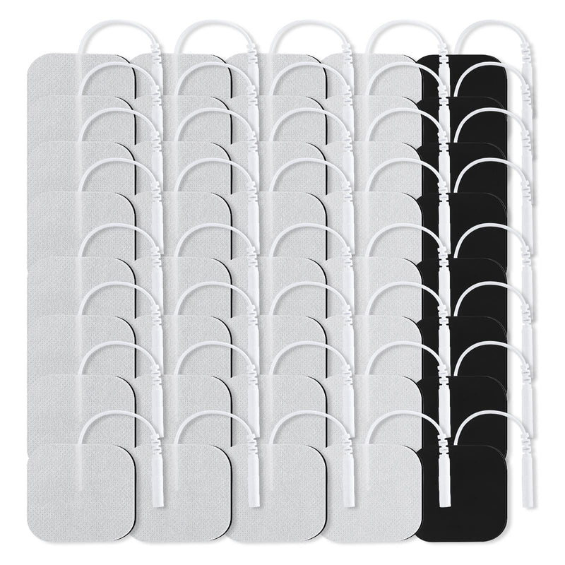 TENS Unit Replacement Pads, 40PCS 2"x2" Reusable Electrodes Patches with Upgraded Self-Adhesive Performance for Muscle Stimulator Massager Electrotherapy 2"x2"