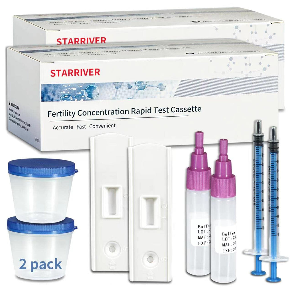 Male Fertility Home Test Kit - Shows Sperm Normal or Low Count - 2 Tests Included. Easy to Read Results-Convenient, Accurate, Private - NewNest Australia