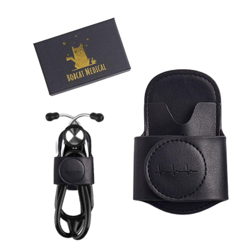 Magnetic Stethoscope Holster for 3M Littmann Stethoscope, MDF, & More. Stethoscope Holder Hip Clip Great for RN, MD, EMT, & Medical Student. (Black) Black