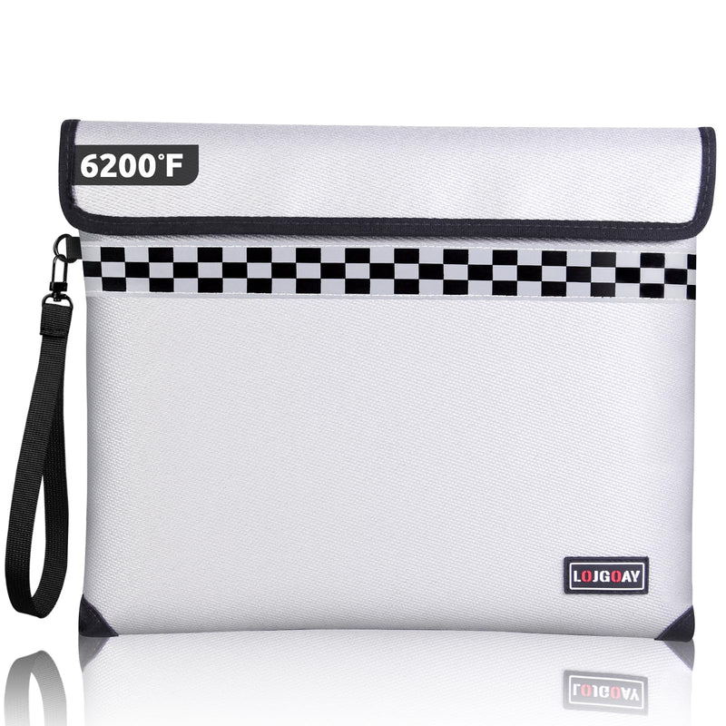 Upgraded Fireproof Document Bag - with 6200°F Heat Insulated, Fireproof Money Bag for Cashwith Fireproof Zipper, 9 Layers of Functional Materials, Water Fire Proof Bag Fireproof Bag (Silver, 13"x11") Silver 13"x11"