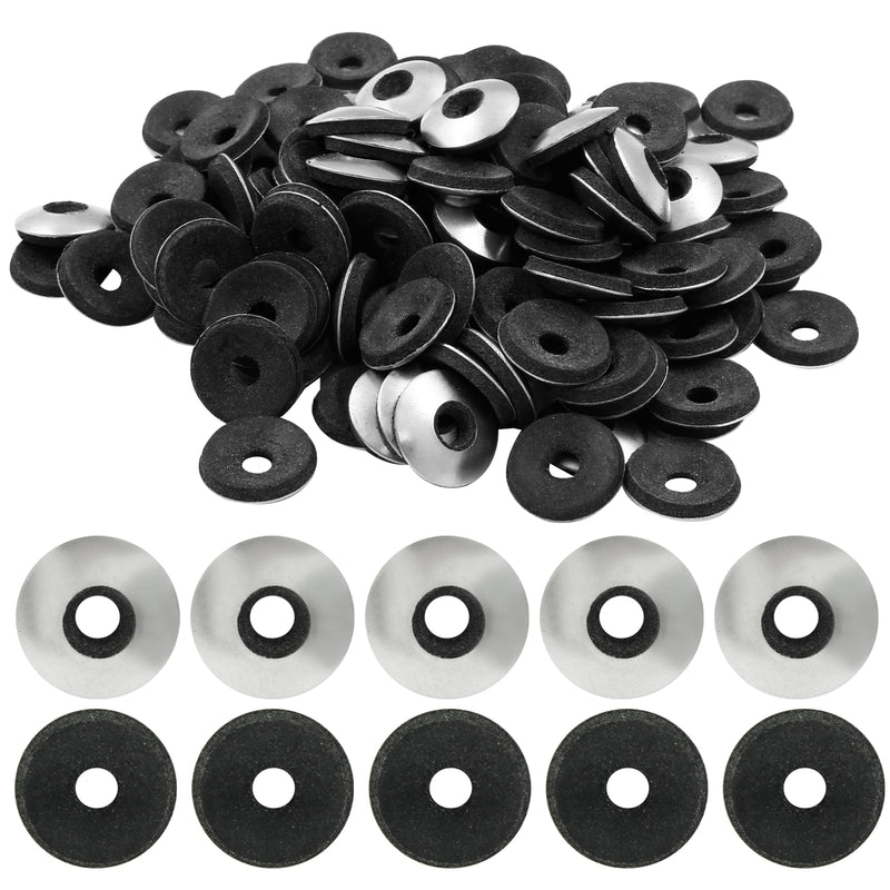 Biaungdo 120 Pcs #10 x 1/2" Neoprene Washers, Stainless Steel Neoprene EPDM Bonded Sealing Washers Rubber Washers Gasket Assortment Kit for Screws(M4.8 x 14mm) #10 x 1/2"