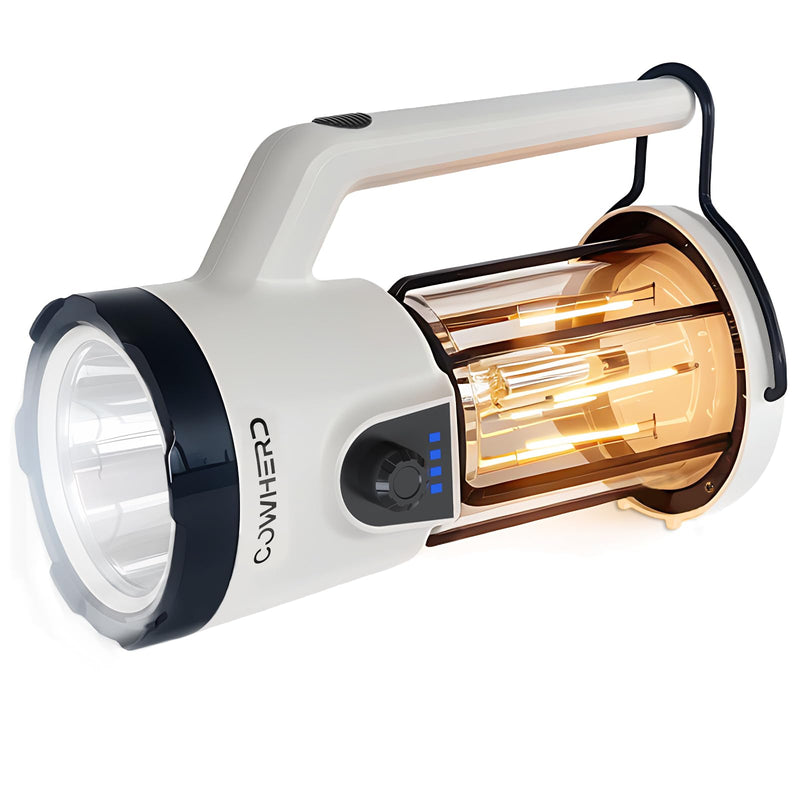 Rechargeable Flashlight Lantern 2-in-1 LED Handheld Flashlight with Lantern and Spotlight Modes - Perfect for Power Outages, Camping, Hiking, Emergency, and Home Use 1