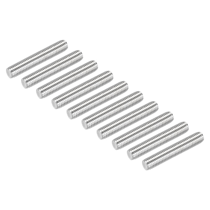 DMiotech 10 Pack M10 x 60mm Fully Threaded Rod 304 Stainless Steel Right Hand Threads Rod Bar Studs Clamps and U-Bolts