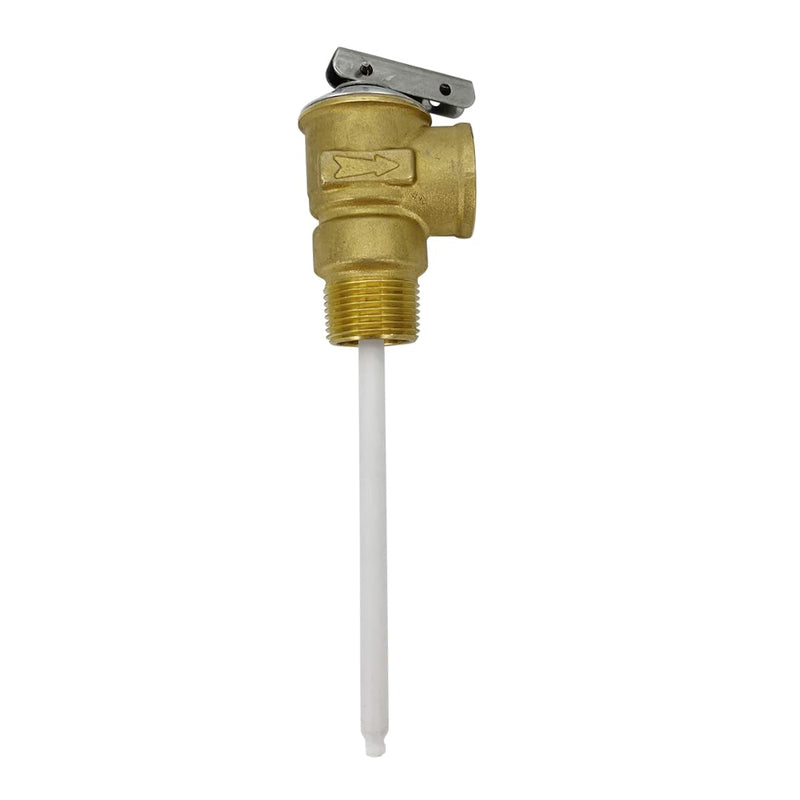 Long Term Temperature and Pressure Relief Valve Automatic with Extension Probe and Lever,3/4"NPT Pressure Relief Valve,All brass body.