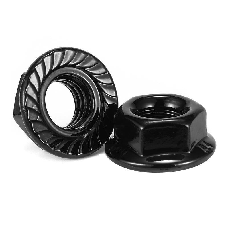 M6 x 1.0mm Serrated Flange Hex Lock Nuts 100Pcs 304 Stainless Steel 18-8, Full Thread, Hex Drive, Bright Finish, Black Oxide by SG TZH M6 100 - NewNest Australia