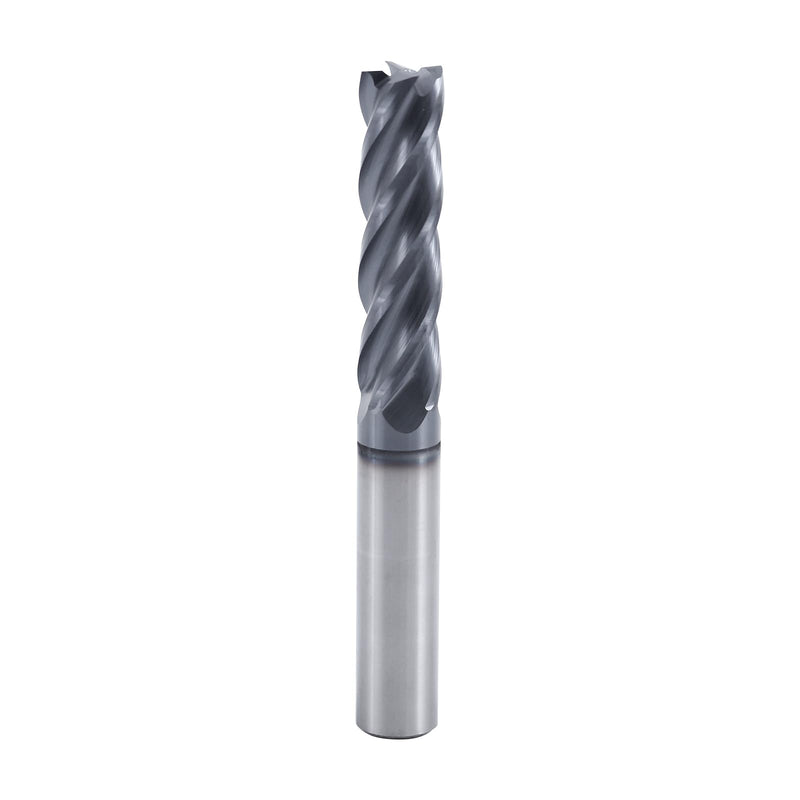 ISB 1/2’’ Carbide Square End Mill, 4 Flute Micro Grain Carbide Mill Bits for Alloy Steels/Hardened Steels, Perfect Ideal for DIYers and Professionals, 1 Piece 1/2 in