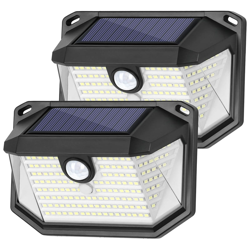 Solar Outdoor Lights, 2-Pack Super Bright 178 LEDs Motion Sensor Wall Light with 270° Wide Angle & 3 Modes, Waterproof Solar Powered Security Light for Patio Garden Garage Front Door 2-Pack (Pack of 1)