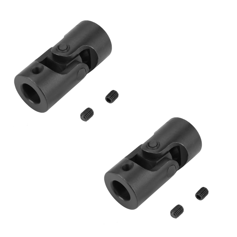 Garosa 2pcs Shaft Joint Universal Joint Shaft Coupling 0.5x0.9x2.2 Inch Rotatable Universal Metal Joint Shaft Coupling Motor Connector U Joint Coupler(2)