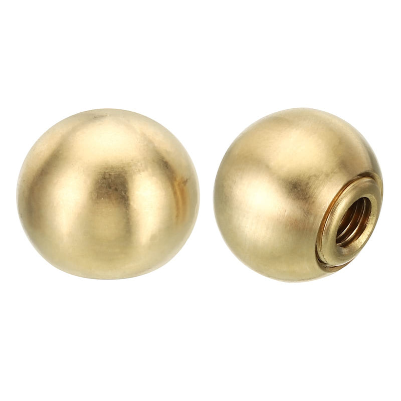 PATIKIL 17.5mm Brass Ball Lamp Finials Caps Knob, 2 Set Lamp Shade Decoration Screw Cap Nuts for Furniture Lighting