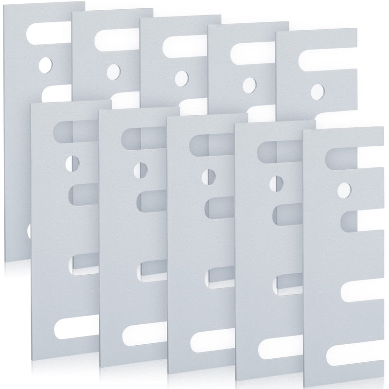 Ferraycle 16 Gauge Steel Hinge Shim Coated Finish Shims 4-1/2" Length x 1-5/8" Width Stainless Steel Door Hole Filler Plate for Door Hinge Repair Kit, Gray(10 Pack) 10
