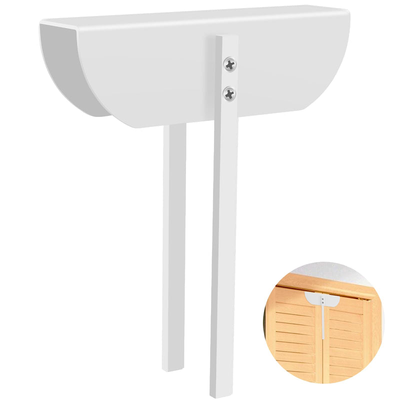 Bifold Door Lock- Metal Double Door Child Safety Locks Keep Toddler, Cats&Dogs Out of Pantry, Closets, Cabinets 1PC