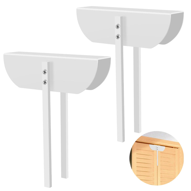 Bifold Door Lock- Metal Double Door Child Safety Locks Keep Toddler, Cats&Dogs Out of Pantry, Closets, Cabinets 2PC