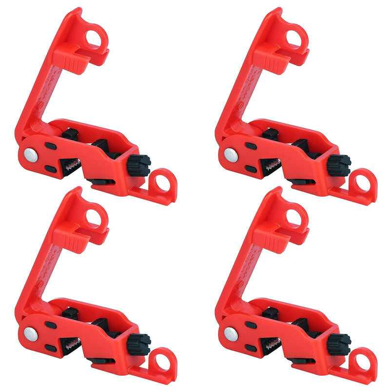 Circuit Breaker Lockout, Lockout Tagout Breaker Lock for Standard Single and Double Toggles, Pack of 4 for Standard & Double Toggles