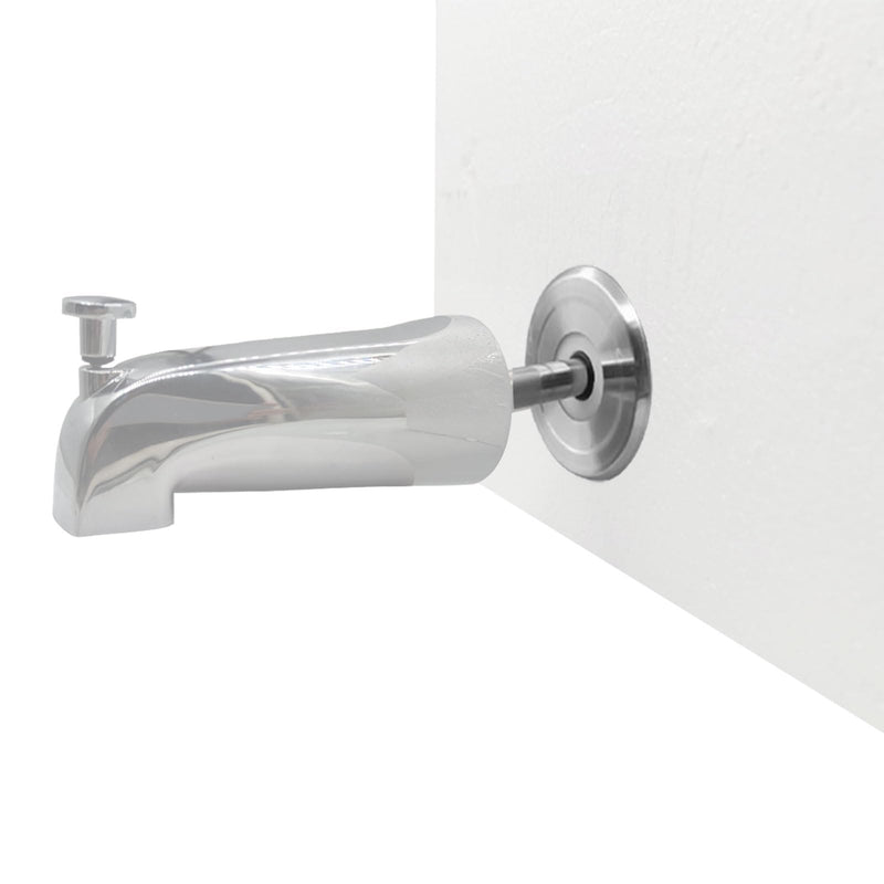 1/4" Spacer for Tub Spout, Flange Trim Ring for Bath Faucet, Eschutcheon Cover Plate for Spigot with Split PP Blocking Water, Shower Pipe Remodeling Sealer for Bathroom(SUS304-Brushed) 304SUS-Brushed