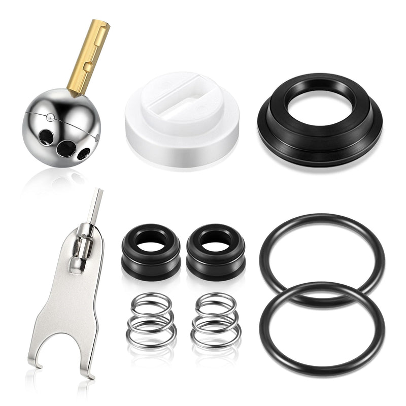 Dreyoo Single Handle Faucet Repair Kit with RP212 Stainless Steel Ball Valves and Knob Handles, Compatible with Delta/Peerless Single Handle Faucets, Replacement for RP77739 and 86971(1 Pack) 1