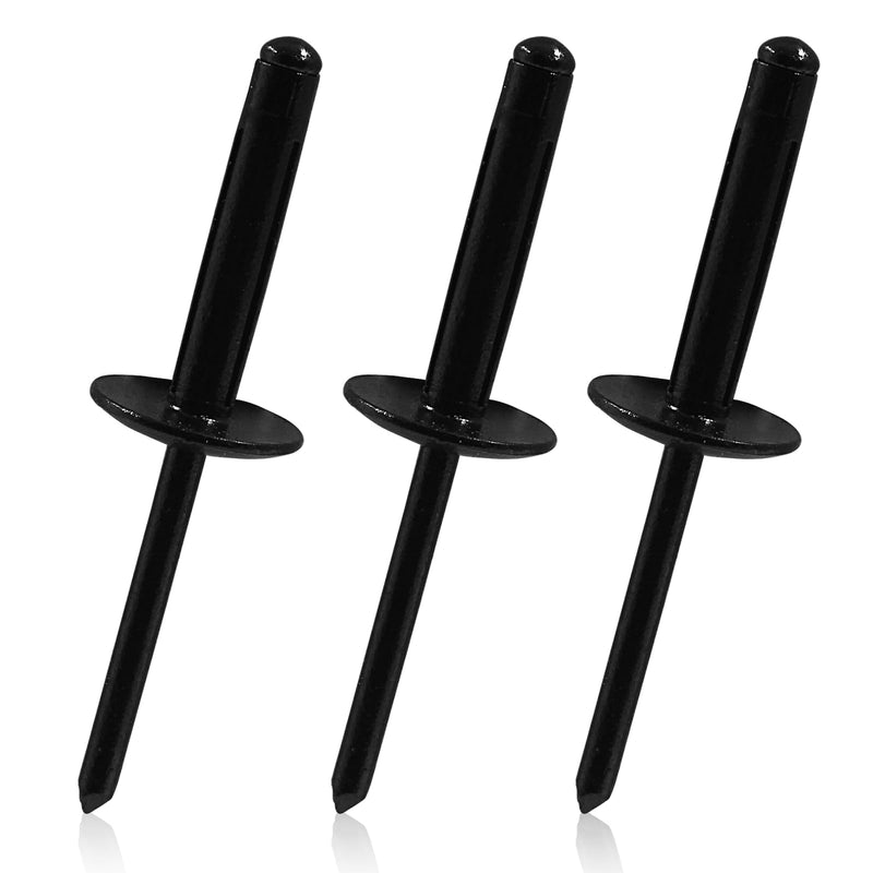 50Pcs Black Aluminum Tri-Fold Exploding Pop Rivets 3/16 Large Flange,3/16''x1'' Large Head Tri Grip Pop Blind Rivets,Exploding Rivets for Kayak,Automotive & Furniture 3/16''x1'',50Pcs