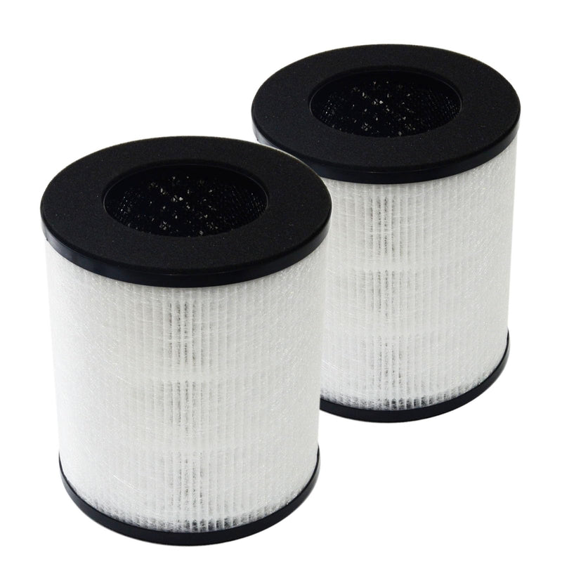 PUREBURG Replacement Filter Compatible with Tredy TD-1300, Tenergy Renair, Cool-Living CL-6070A, BEABA HEPA Air Purifer, H13 HEPA Activated Carbon 2-in-1 2-Pack
