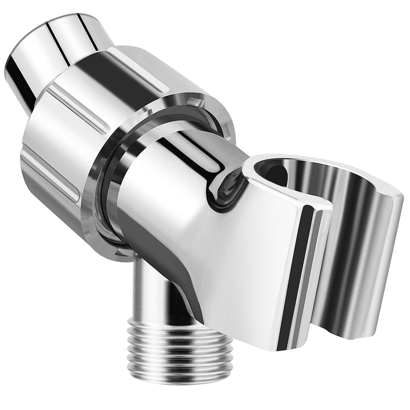 Adjustable Handheld Shower Head Holder- Brass Ball, Premium ABS Bracket- 360 Degree Rotatable：Arm Mount and Hose Connector, Shower Adapter- Adjustable Shower Arm Mount, MAYYAYA (Chrome) Chrome
