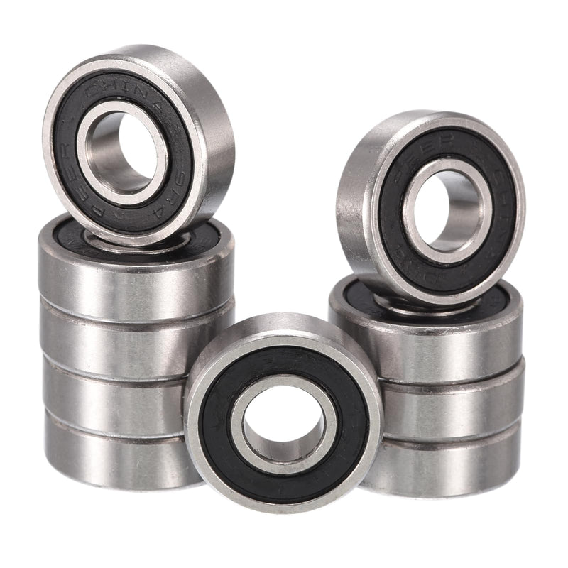 R4-2RS Deep Groove Ball Bearings, ID 1/4" x OD 5/8" x Width 9/32" Double Rubber Sealed Ball Bearing Pre-Lubricated Chrome Steel Z2 Lever 10pcs 10 R4-2RS 1/4"x5/8"x9/32"