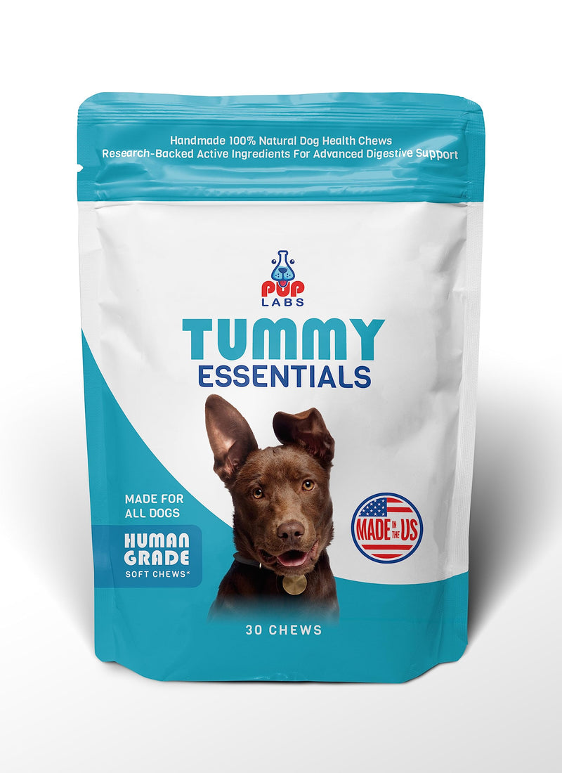 Tummy Essentials Probiotics for Dogs - Eliminate Digestive Dysfunction - Supports Gut Health - Dog Probiotics Support a Happy and Active Life - Made for All Dogs and in The USA, 30 Chews Bag - PawsPlanet Australia