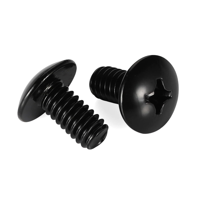 #8-32 x 1/2" Truss Head Machine Screws, Full Thread, 18-8 Stainless Steel, Black Finish, Quantity 100 #8-32 x 1/2"