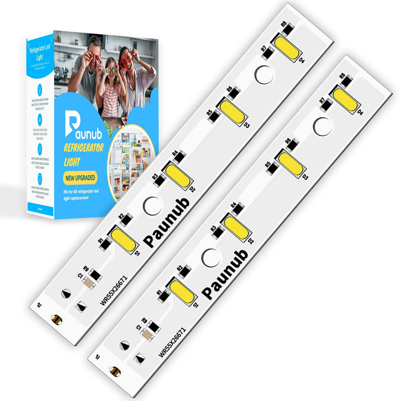 New Upgraded WR55X26671 Led Light Board for GE Freezer Refrigerators Replace PS11767930 AP6035586 4468532 EAP11767930, Waterproof, 2 PCS, Year Warranty