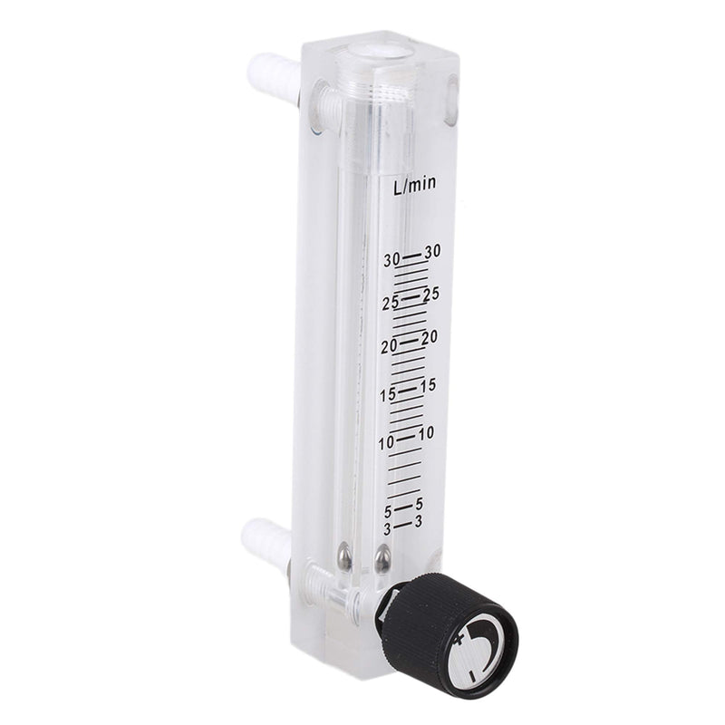 Acrylic &Plastic& Metal Gas LZQ-7 Flowmeter 3-30LPM with Control Valve for Air Flow 120x71.7x20mm