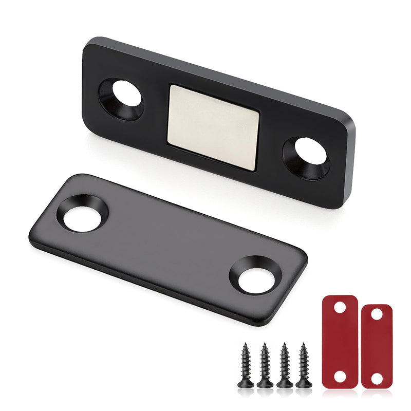 12 Pack Magnetic Door Catch Ultra Thin Cabinet Magnetic Catch Adhesive Black Cabinet Door Magnets for Cupboard Wardrobe Closet Magnetic Cabinet Latch Stick on Cabinet Door Drawer 12