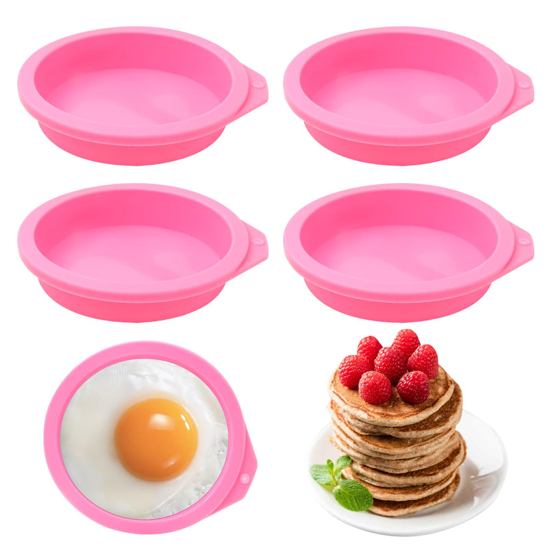 4 Pcs Air Fryer Egg Molds, Air Fryer Egg Molds Silicone, Air Fryer Bites Egg Molds for Muffin Lids, Toast, Non-Stick Air Fryer Accessories