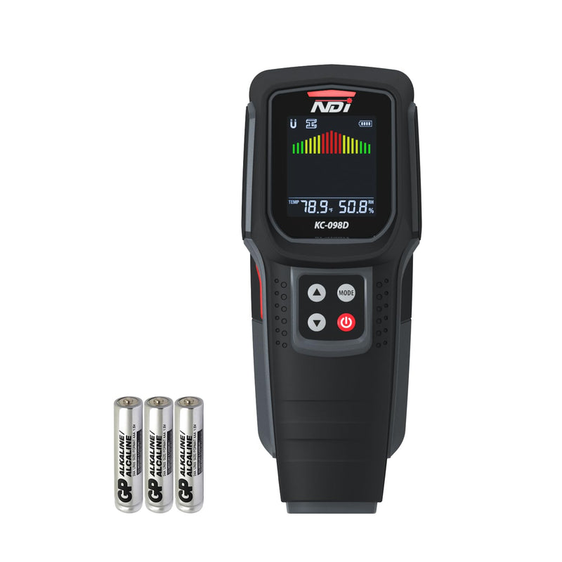 NDI 098D 5‑in‑1 Stud Finder Wall Scanner with Laser Liner – Precise Stud, Metal, Pipe & Live Wire Detection + Moisture Scan & Laser Guide