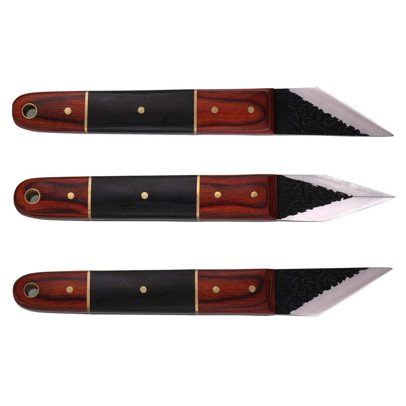 3pc Marking Knife within Tin Box, Marking Gauge Woodworking, Premium Woodworking Tool with High Speed Steel Sharp Blade, Beautiful Wood Handle M-nf-3pc