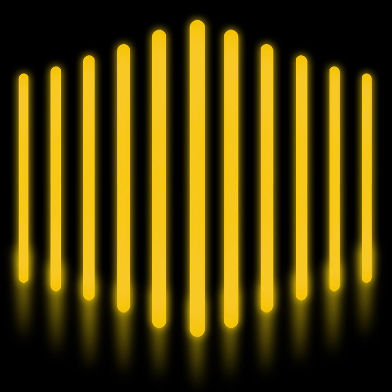 12 Inch Yellow Glow Stick Bulk 24 Pack Jumbo Light Sticks Glow in the Dark Party Supplies Light Up Sticks Party Favors Glow Toy for Halloween,ThanksGiving Day,Hawaii Carnival,Wedding,Birthday
