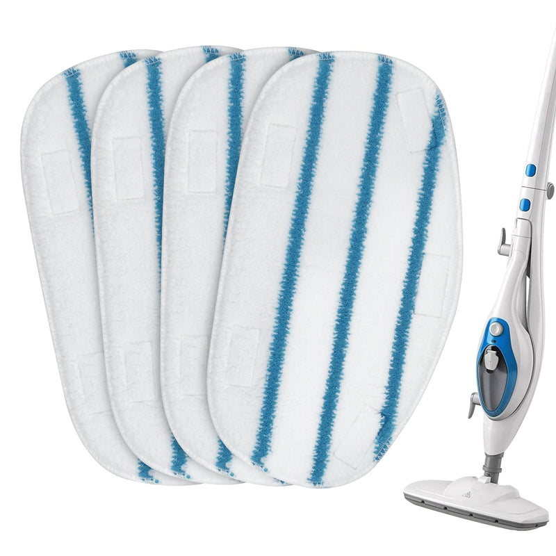Steam Mop Pads Compatible with PurSteam ThermaPro 10-in-1 and ThermaPro 211 Steam Mop Cleaner Microfiber Pur steam Mop Replacement Pads Washable Reusable Steam Mop Pads for Steamer Floor Cleaning 4 Pack-pursteam Thermapro Steamer Mop Pad