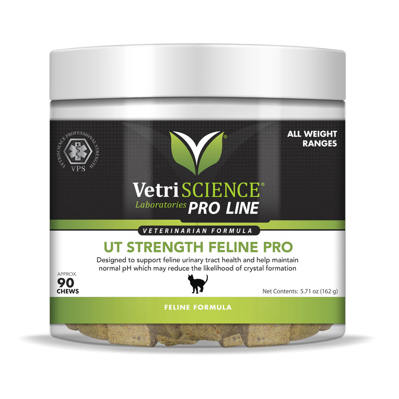 VetriScience UT Strength Feline Pro - Urinary Tract Support for Cats - Feline Urinary & Bladder Health Support Formula - Aids Healthy pH Balance & Urinary Wellness - 90 Chews - PawsPlanet Australia