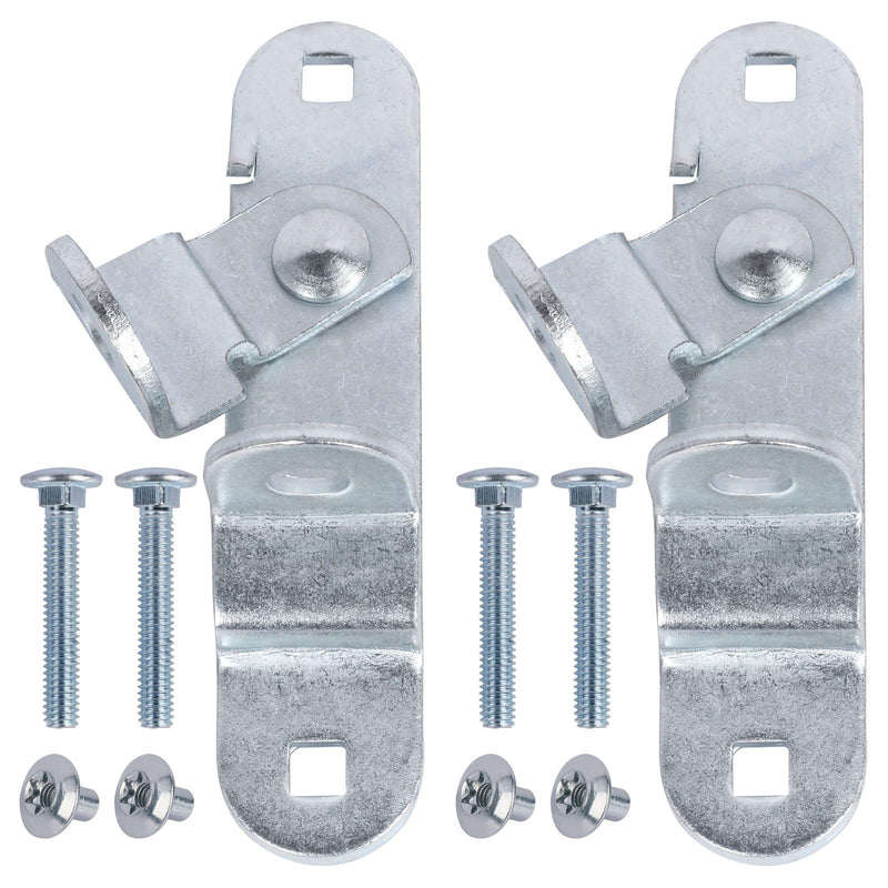 GDW Cargo Trailer Door Latch Hasp Keeper for Ramp Padlock Race Bar Lock Handle Enclosed Car Hauler (‎Trailer Door Hasp 2pack +Screws 4+Nuts 4)