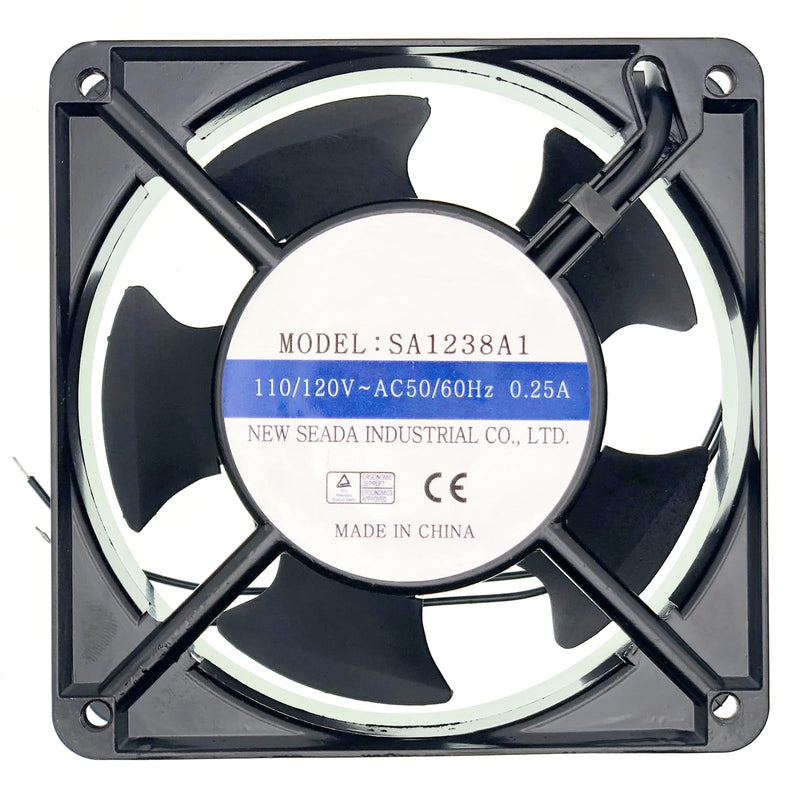 for SA1238A1 SEADA 110/120V 120mm Axial Fan - 0.25A 50/60HZ 12038 2-Wire Cooling Fan, Industrial Control Cabinet Cooling Fan