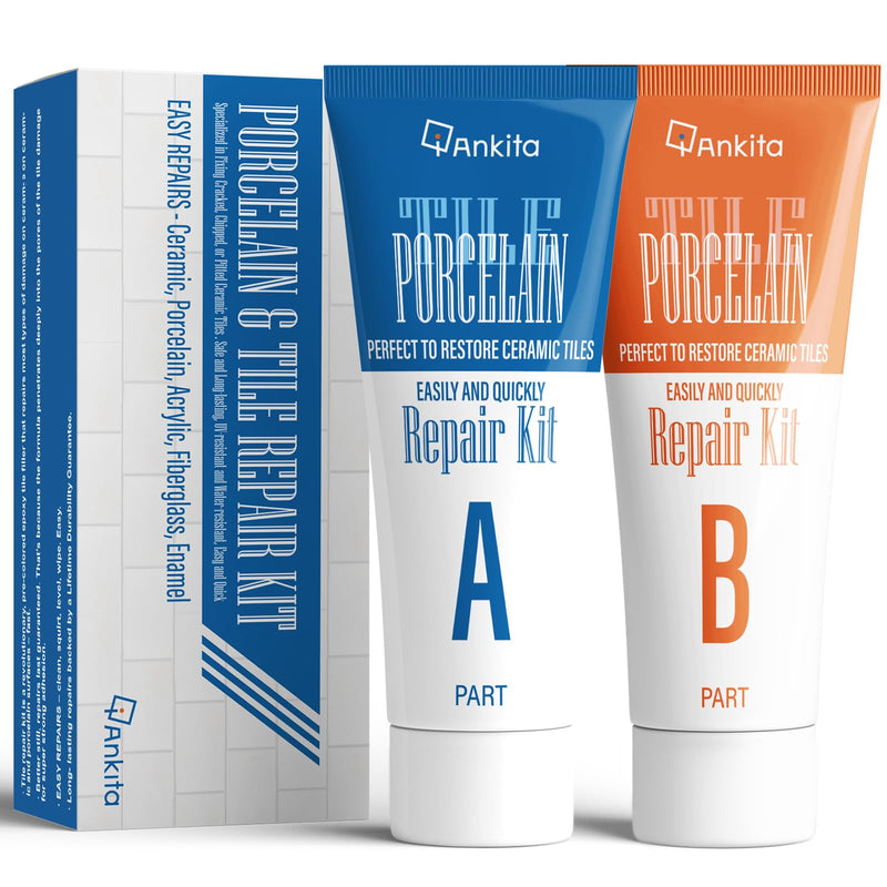 Porcelain Repair Kit White, High-Gloss Chipped Sink & Tile Repair Kit to Quickly Fix Sinks Chips and Tile Cracks with High Bond Strength, Porcelain Sink Repair Kit for Tub, Tiles, Sinks and Toilet No.01 White