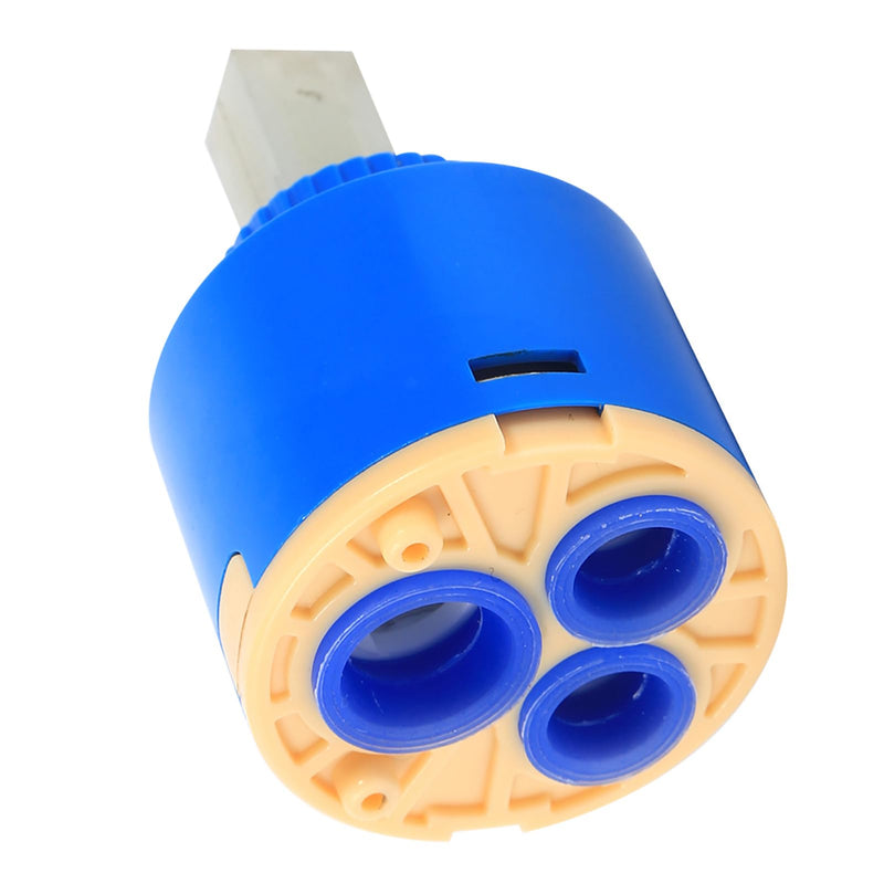 40mm Ceramic Cartridge, Water Mixer Tap Inner Control Faucet Valve Tap Water Mixer PP Plastic Blue Practical Replacement Ceramic Disc Cartridge for Kitchen Faucet, Bathroom Faucet (40mm)