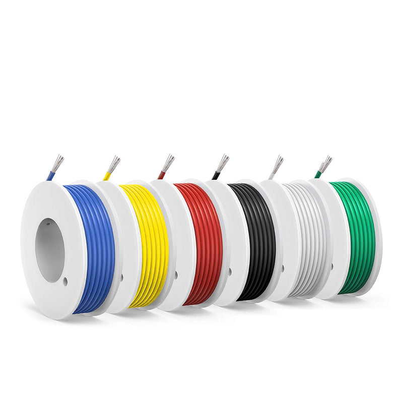 18 awg Wire,18 awg PVC Electrical Wire -SCHDRA UL1007 18 Gauge Tinned Copper Wires(6 Colors 10ft Each Color)(OD: 2.0 mm),Stranded Wire-for Electronics, DIY Projects, Automotive Wiring 18AWG PVC Electrical Wire-10FT