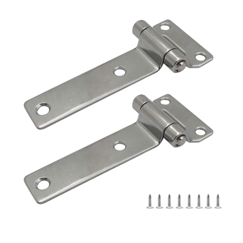 Stainless Steel 304 T-Shape Door Hatch Hinge L 5.3 in（135mm） for Container Vans Caravans Polish Marine Boat Hardware Counter Back Flap Hinges 2PCS