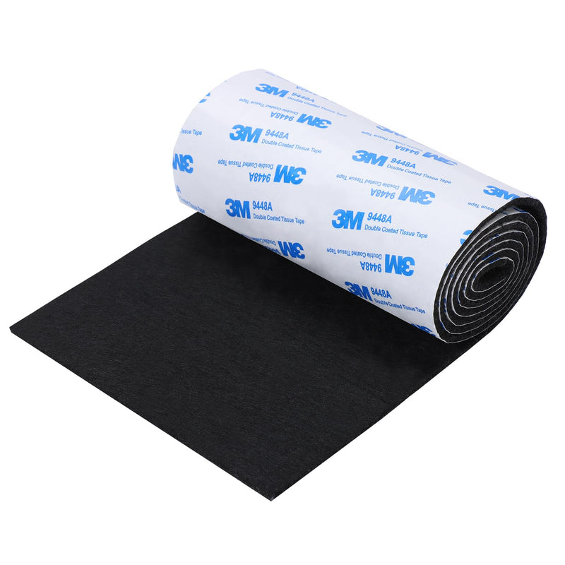 Felt Furniture Pads, Non Slip Self Adhesive Cuttable Felt Tape Black Heavy Duty Felt Strip Roll for Protecting Hardwood Floors Chair Wall Protector (40 x 5 x 0.12 Inch) 5"x 40" Black