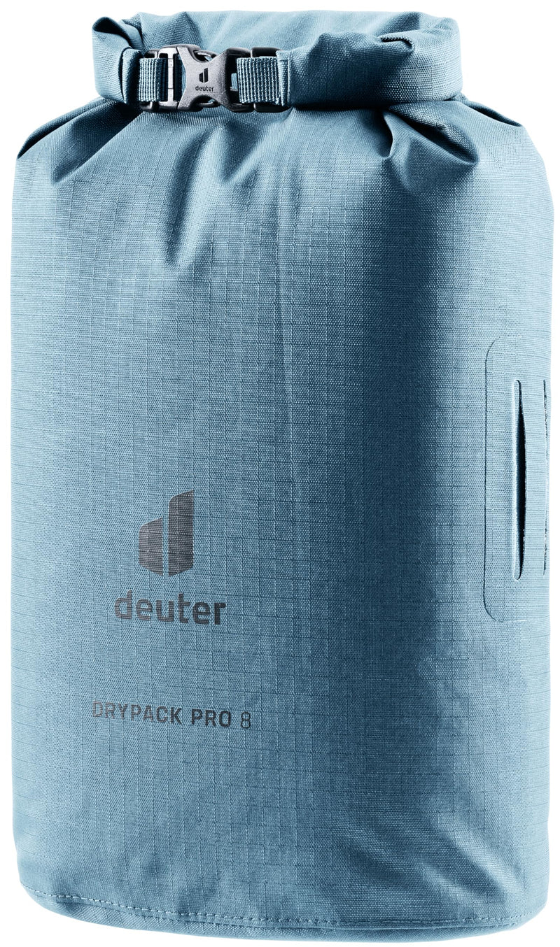 Deuter Drypack Pro 8L, Waterproof 8-Liter Storage Pack Sack for Trekking, Hiking, Bikepacking & Mountain Climbing - Atlantic