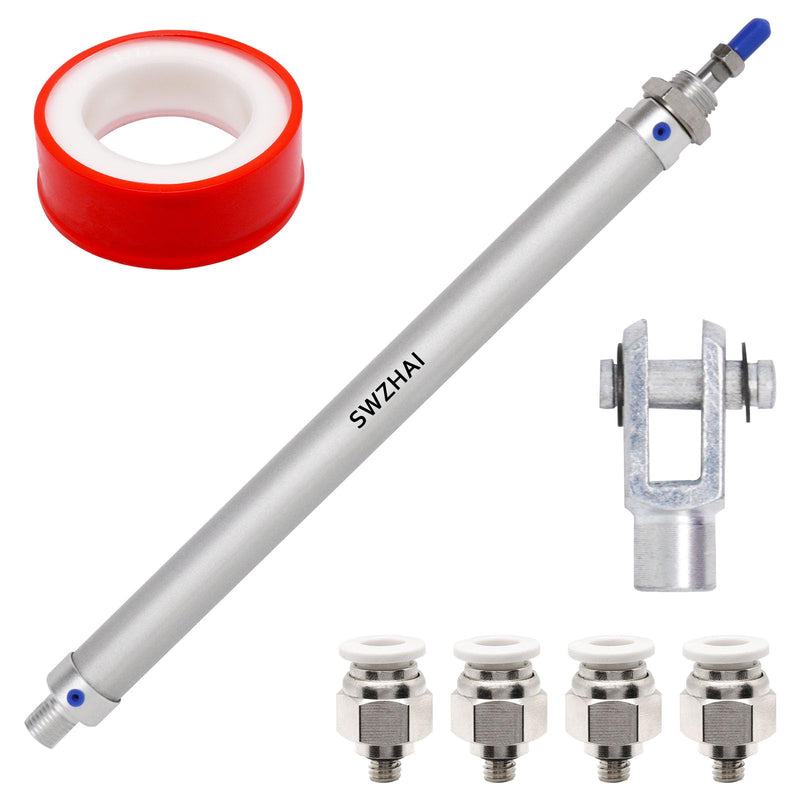 Air Cylinder 16mm Bore 200mm Stroke, Mini Air Pneumatic Cylinder Double Action Single Rod Pneumatic Air Cylinders with Y Connector & 4 Pcs Pneumatic Quick Fitting (MAL16x200) - NewNest Australia