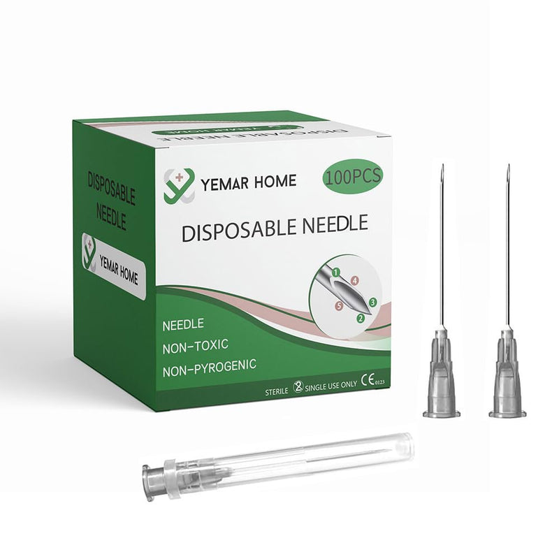 22 Gauge Needle（100Pack）22g 1.5 Inch Needle Luer Lock for Scientific Labs，22g Needle, 22 Gauge Needles 1.5 Inch 22G 1 1/2inch 38mm